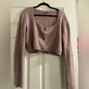 Endless Rose Cropped Purple Sweater